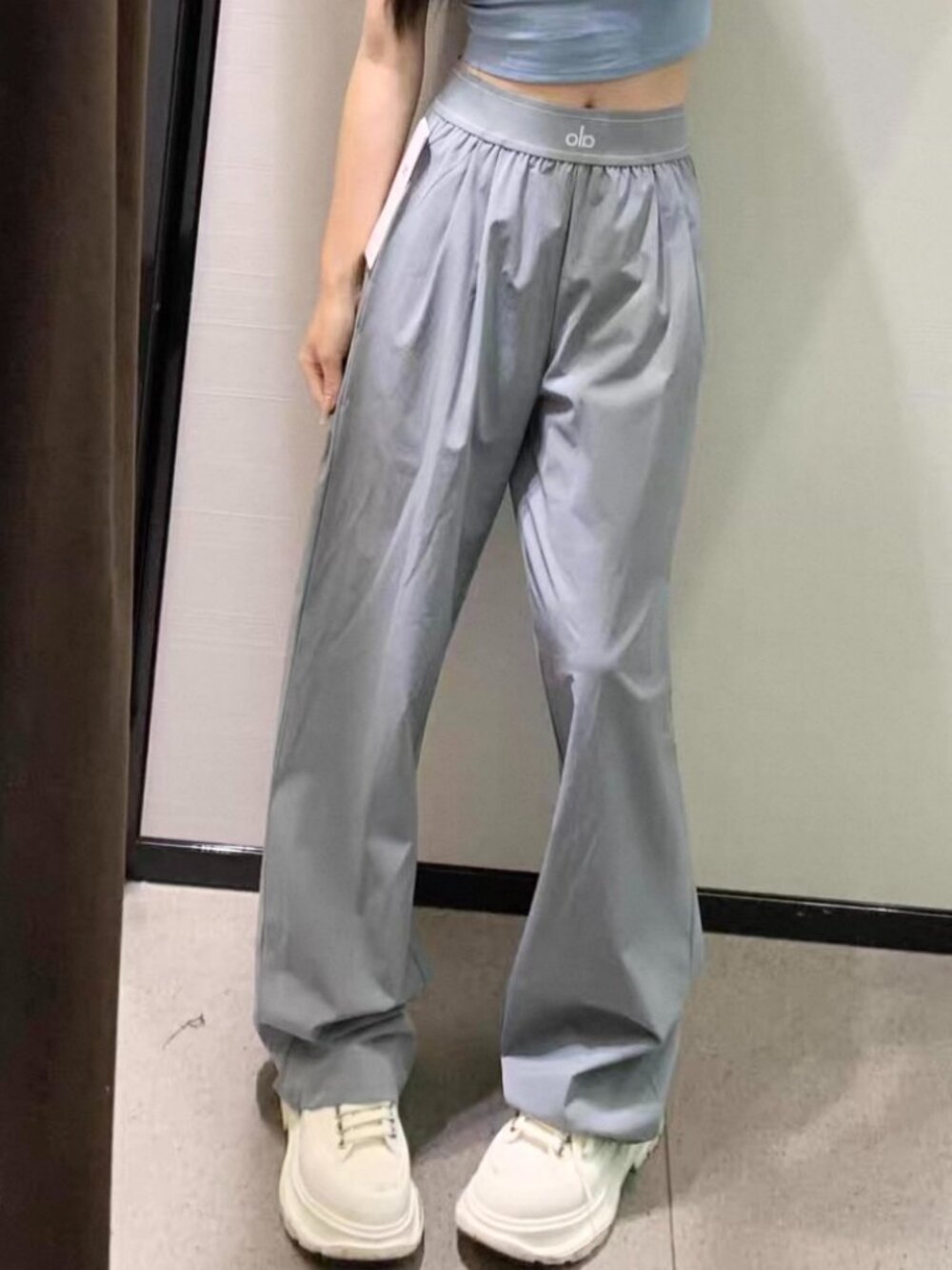 ALO Yoga Suit Up Trouser ( Regular ) Steel Grey 👖😉 NWT，Women's